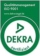 DEKRA Zertifikat Logo ISO 9001 für Blechbearbeitung